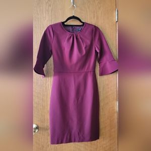 J. CREW Women's Cranberry Sheath Dress 0 NWT! Quality Dress!
